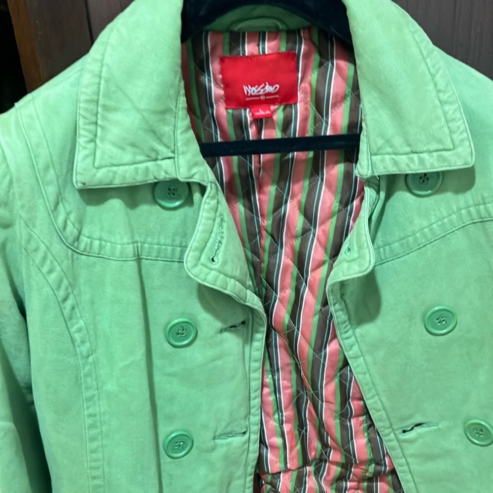 Mint Green Double-Breasted Coat Mossimo